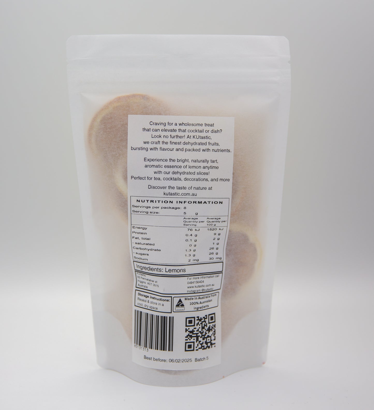 Dehydrated/ dried  Lemon